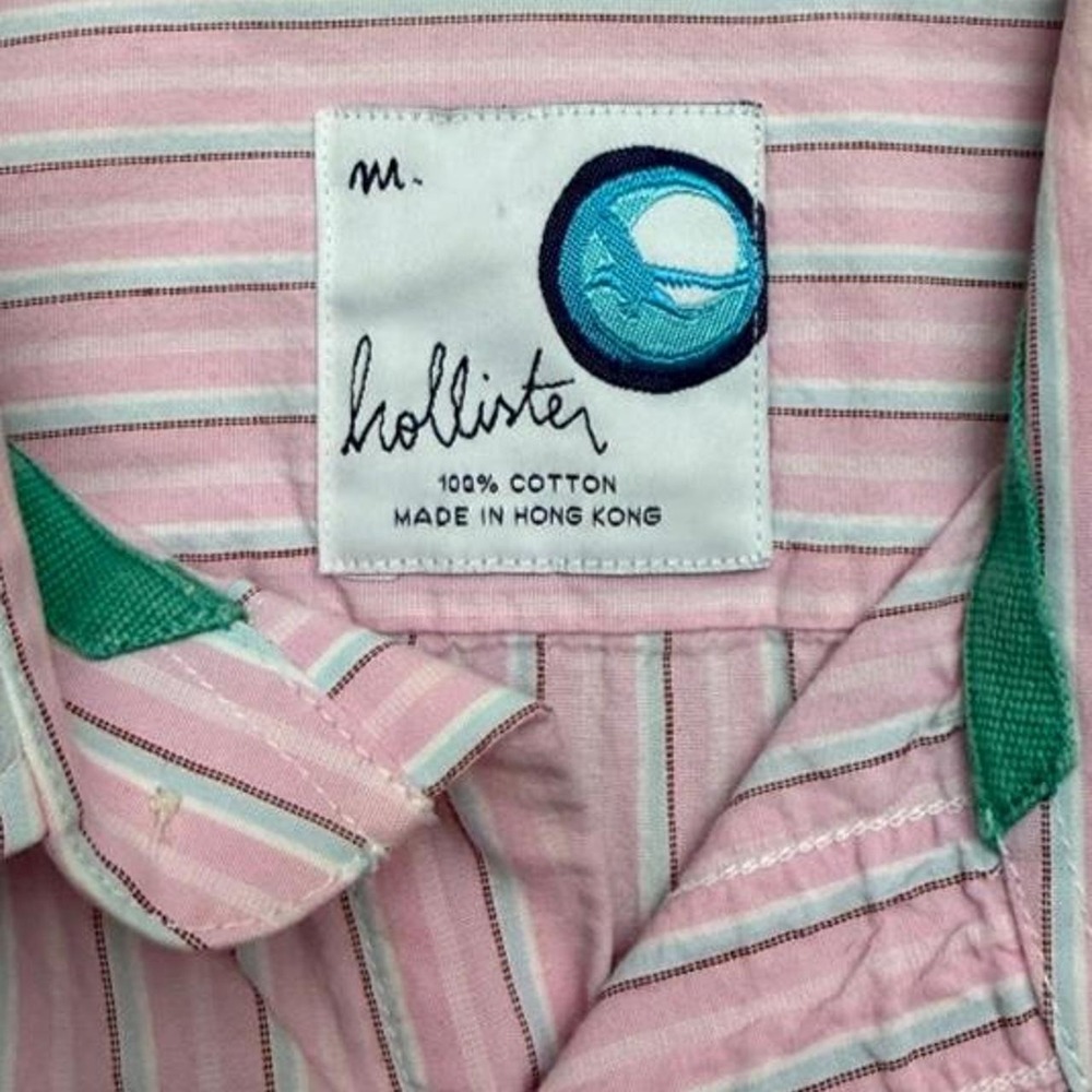 y2k Hollister Co. Pink & White Striped Cotton Button Up Shirt
Size M - Picture 5 of 6